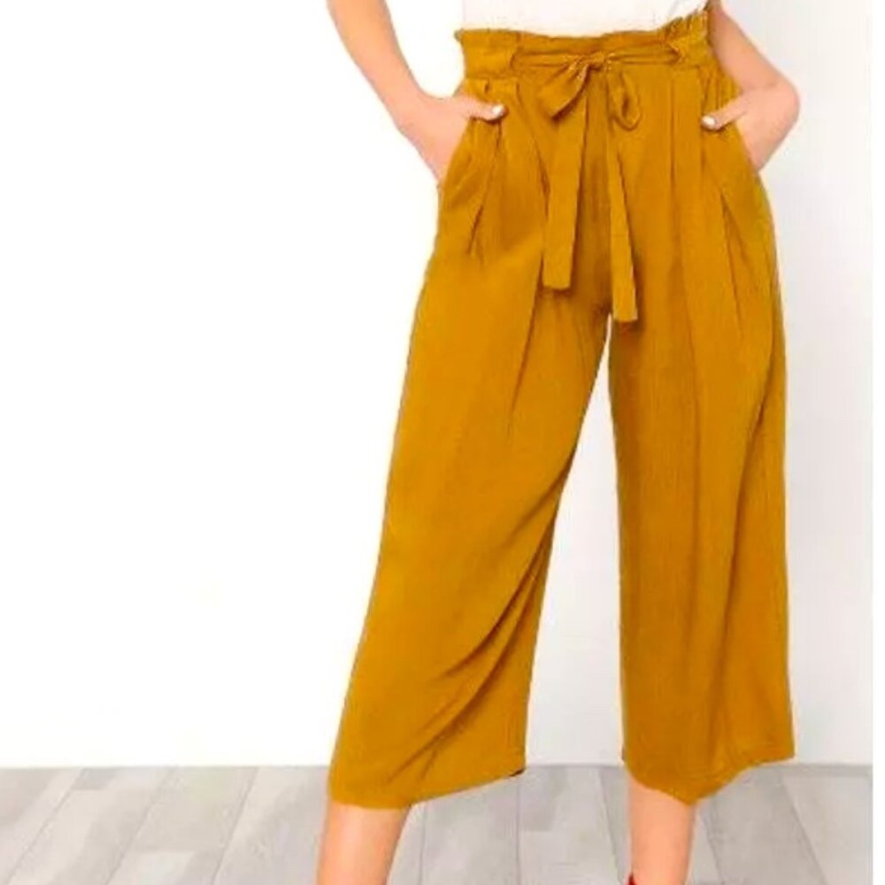Zara Trafaluc Wide-Leg Culotte Pants Size M